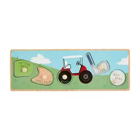 Mud Pie Golf Touch & Feel Knob Wooden Puzzle