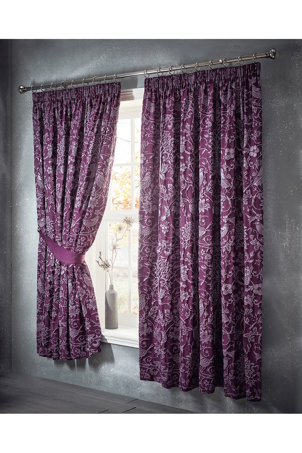 Oak Tree Pleat Lined Curtains 66