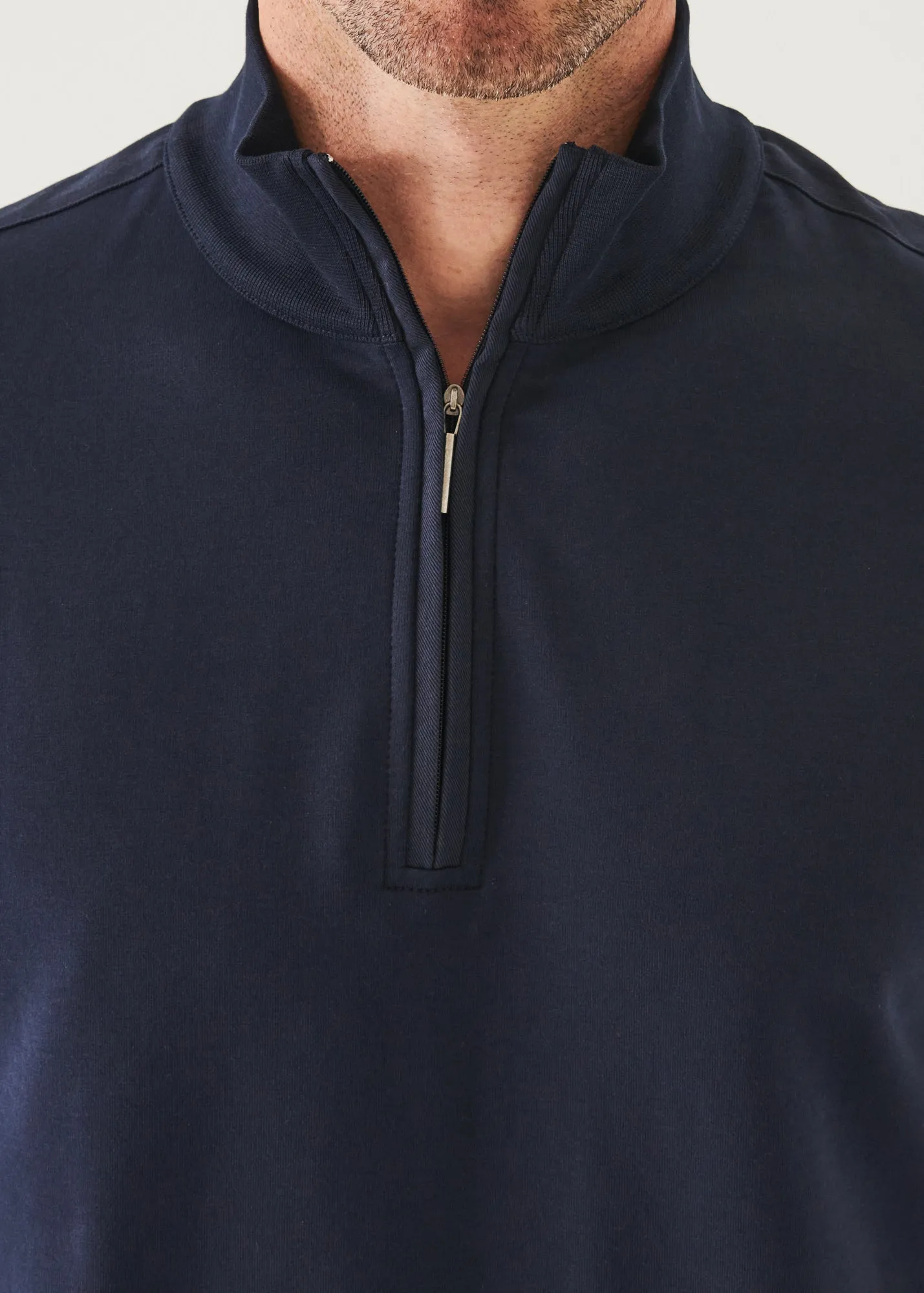 PIMA STRETCH FLEECE QUARTER-ZIP