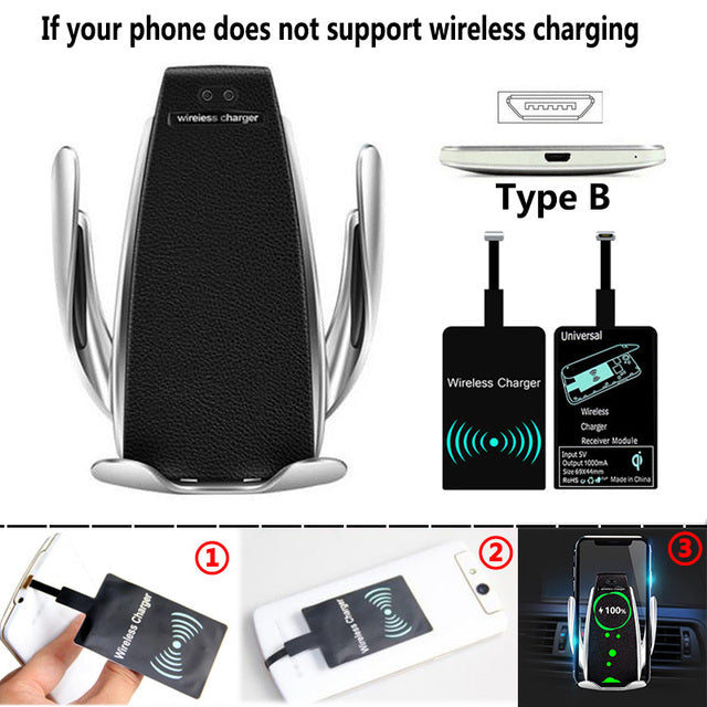 Qi Car Wireless Charger for iPhone 11 Samsung Xiaomi 10W Induction Car Mount Fast Wireless Charging