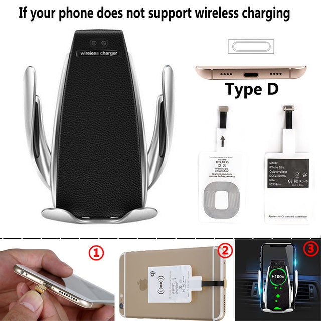 Qi Car Wireless Charger for iPhone 11 Samsung Xiaomi 10W Induction Car Mount Fast Wireless Charging