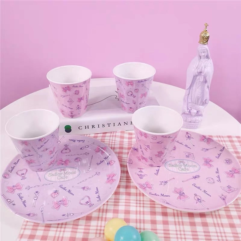 sailormoon cafe cup and plates limited edition