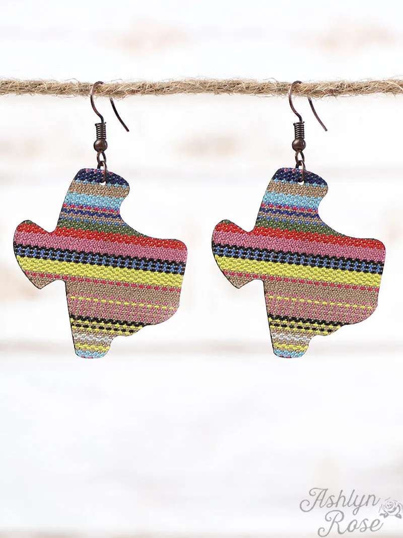 SERAPE TEXAS LEATHER EARRINGS, COPPER