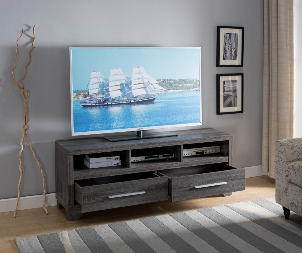 Stunning Modern Grey TV Console Cabinet