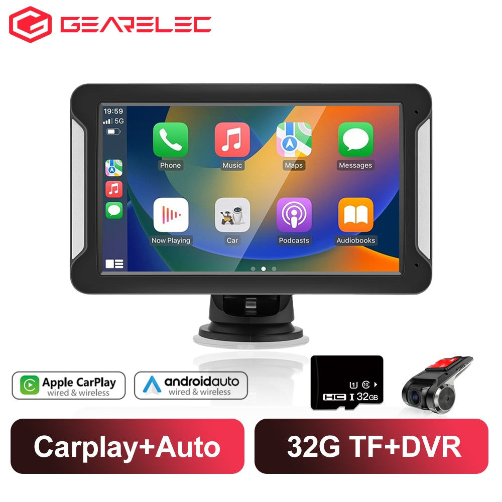 Universal Portable car radio 7inch Multimedia Video Player Wireless CarPlay Android Auto Touch Screen