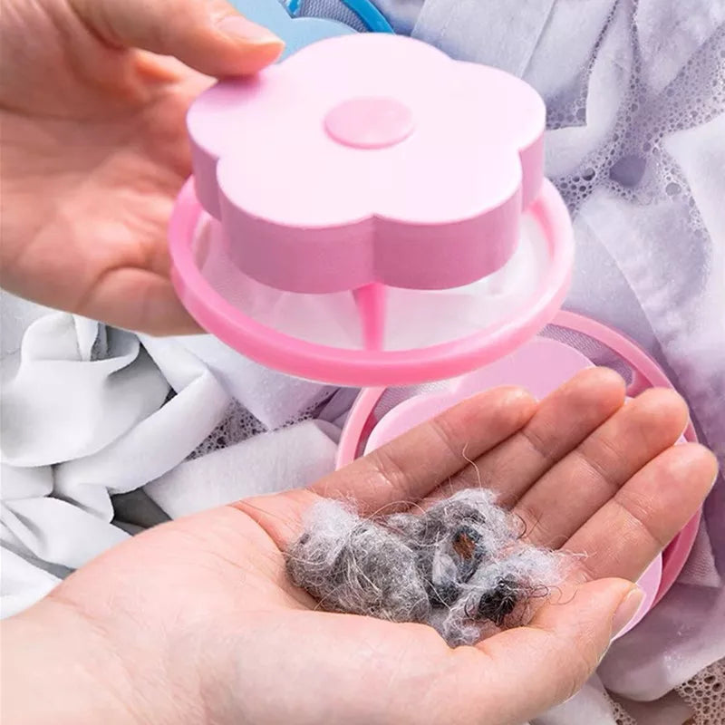 Washing Machine Hair Filter Floating Pet Fur Lint Hair Removal Catcher Reusable Mesh Dirty Collection Pouch Cleaning Balls